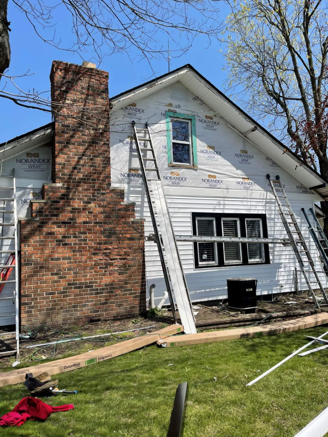 Storm-damaged siding documented in Aberdeen Bend